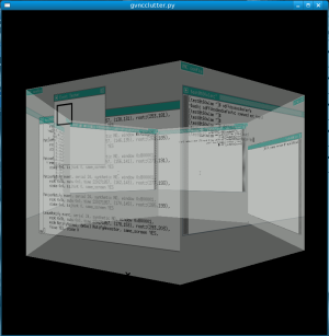 VNC sessions on a 3d spinning hexagon